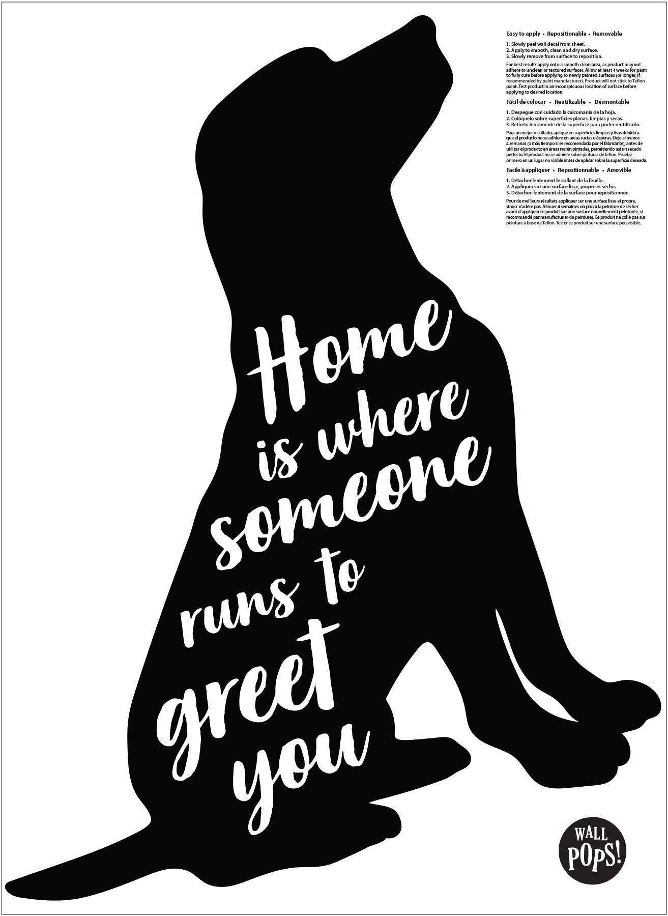 WallPops DWPK2904 Home is Where Someone Art Kit Wall Decal, Black