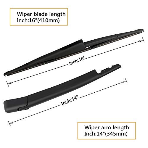 AUTOBOO 9L1Z17526A Replacement For Ford Expedition Lincoln Navigator 2009-2016 Rear Windshield Wiper Blade Arm Set-Factory OE Style…