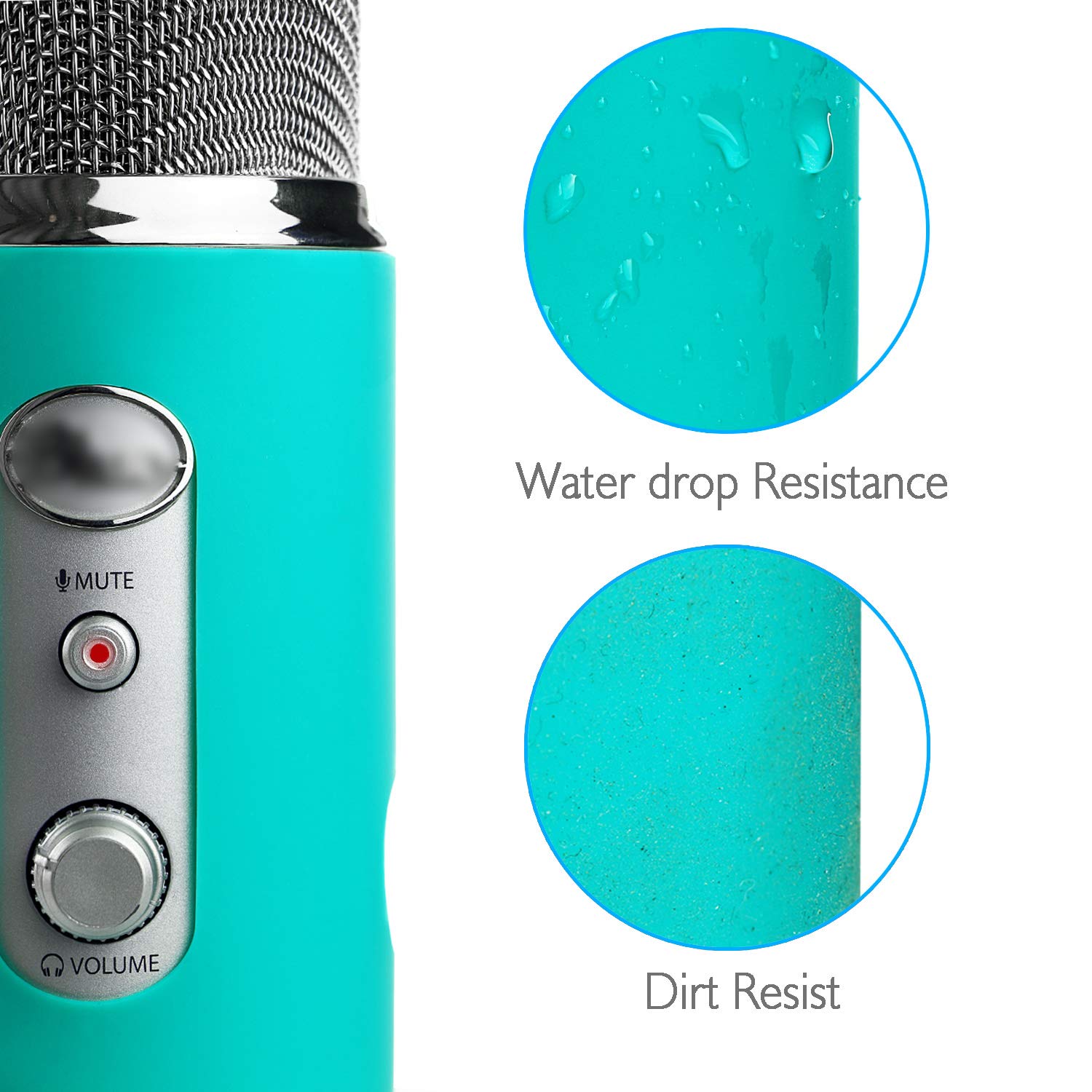 YOUSHARES Blue Yeti Protector - Full Protection Silicon Cover for Yeti & Yeti Pro Microphone (Jade Green)