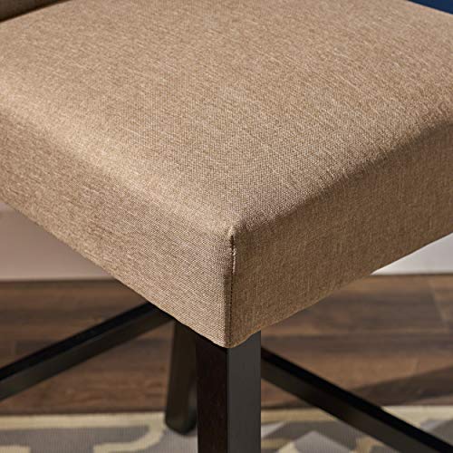 Christopher Knight Home Danar Fabric Counterstool, 2-Pcs Set, Mocha