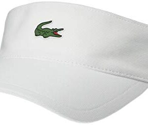 Lacoste Mens Sport Petit Pique Golf Visor, White, One Size