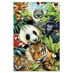 tree-free greetings econotes stationary- blank note cards with envelopes, 4" x 6", tiger panda, boxed set of 12 (fs66800)