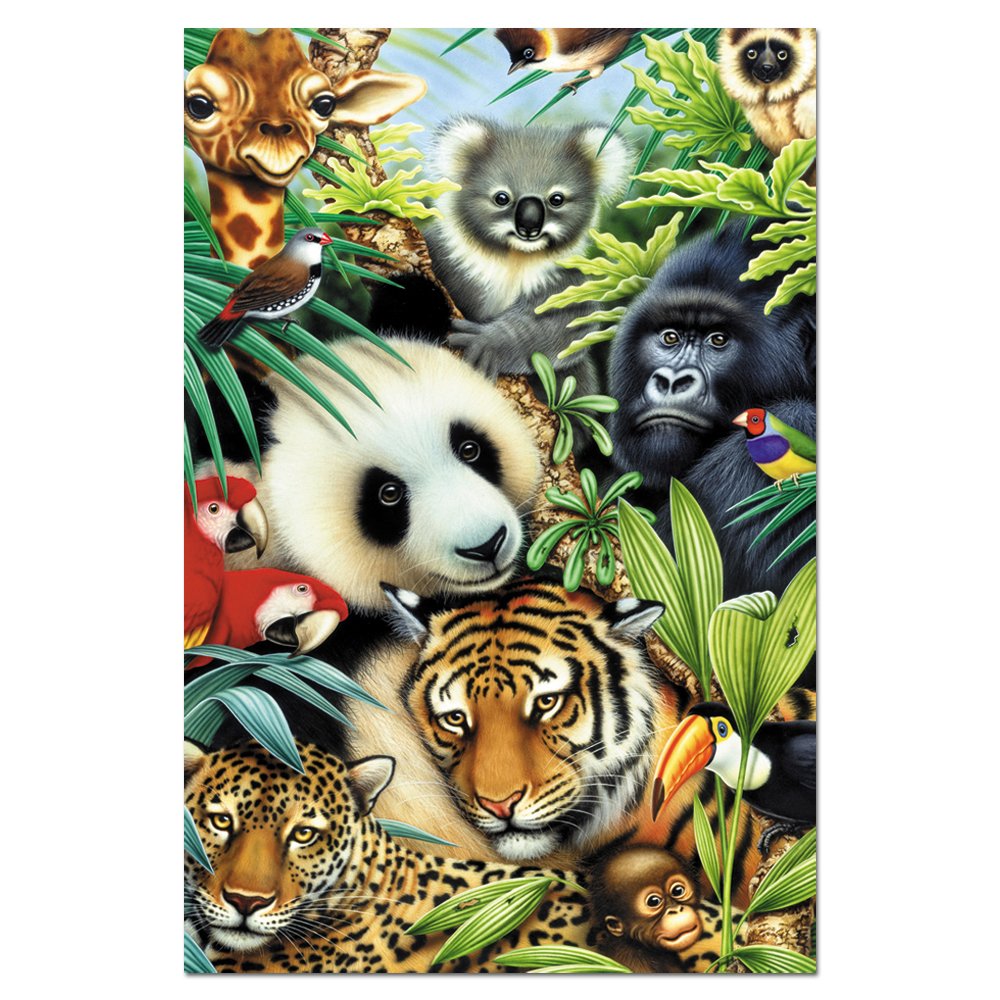 Tree-Free Greetings EcoNotes Stationary- Blank Note Cards with Envelopes, 4" x 6", Tiger Panda, Boxed Set of 12 (FS66800)