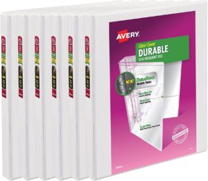 avery 17002 .5" white durable reference view binder