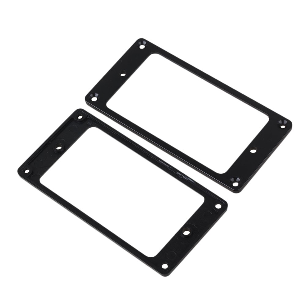 lovermusic Plastic Thickness 3mm Flat Bottom Pickup Ring Pickups Cover Frame for Electric Guitar Pack of 2