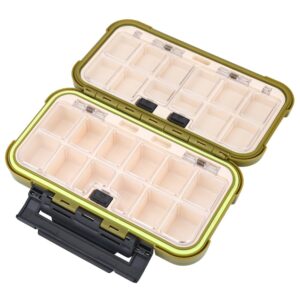 VGEBY Fishing Lure Box, Fishing Tackle Boxes Fishing Lure Case Storage Container Organizer (Army Green) Fishing Tackle Box Fishing Tackle Box