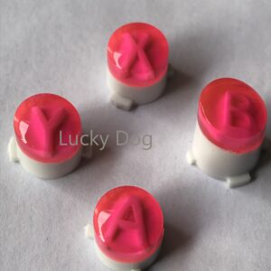 Pink Bullet Buttons ABXY Mod Kit Joystick for Xbox One Xbox One Slim Elite Controller