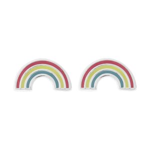 boma jewelry sterling silver resin rainbow stud earrings