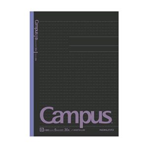 KOKUYO Campus Todai Series Pre-Dotted Notebook, Semi B5 Pre-Dotted-Line 30 Sheets - 60 Pages, Pack of 5 Limited Dark Colors 5 Notebooks (6mm)