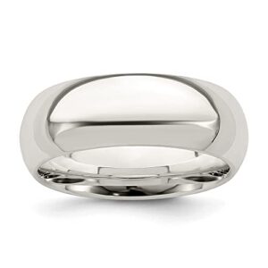 Diamond2Deal 925 Sterling Silver 7mm Wedding Band Ring