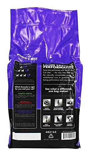 World's Best Cat Litter Cat Lavender Scented Multiple Cat Clumping Formula, 7-Pound Bag