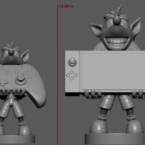 Exquisite Gaming: Crash Bandicoot Trilogy - Original Mobile Phone & Gaming Controller Holder, Device Stand, Cable Guys, Licensed Figure