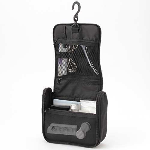 MUJI Polyester Hanging Travel Case, 16 cm Width x 19 cm Depth x 6 cm Height, Black