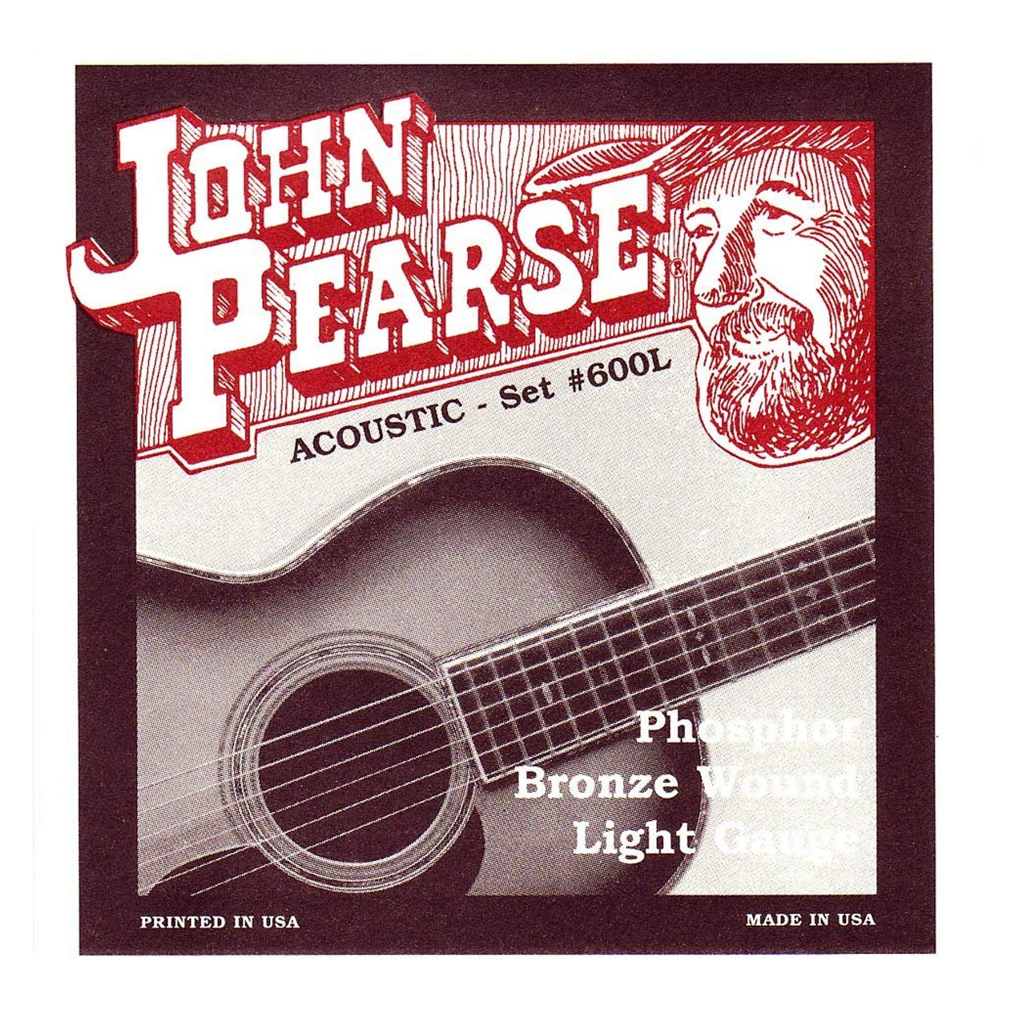 John Pearse Acoustic Strings Phosphor Bronze Light 12-53 (3 Pack Bundle)