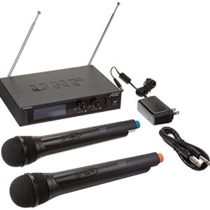 Audio2000'S S6026 Two-Channel System with Two Handheld Wireless Microphones