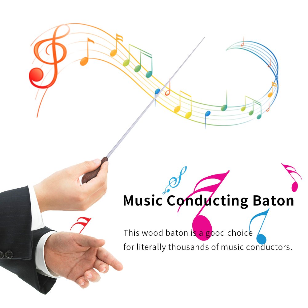 Music Conductor Baton, Wood Handle Orchestra Music Conducting Batons for Symphony Leader Choral Director