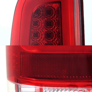 AKKON - For 1997-2003 Ford F150 | 99-07 F250 F350 F450 F550 SuperDuty LED Tube Red Tail Lights Brake Lamps LH+RH Pair