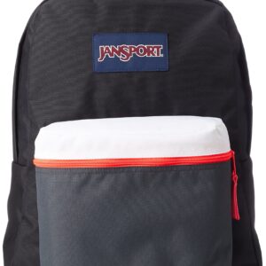 JanSport Exposed Backpack - Black/Fluorescent Red