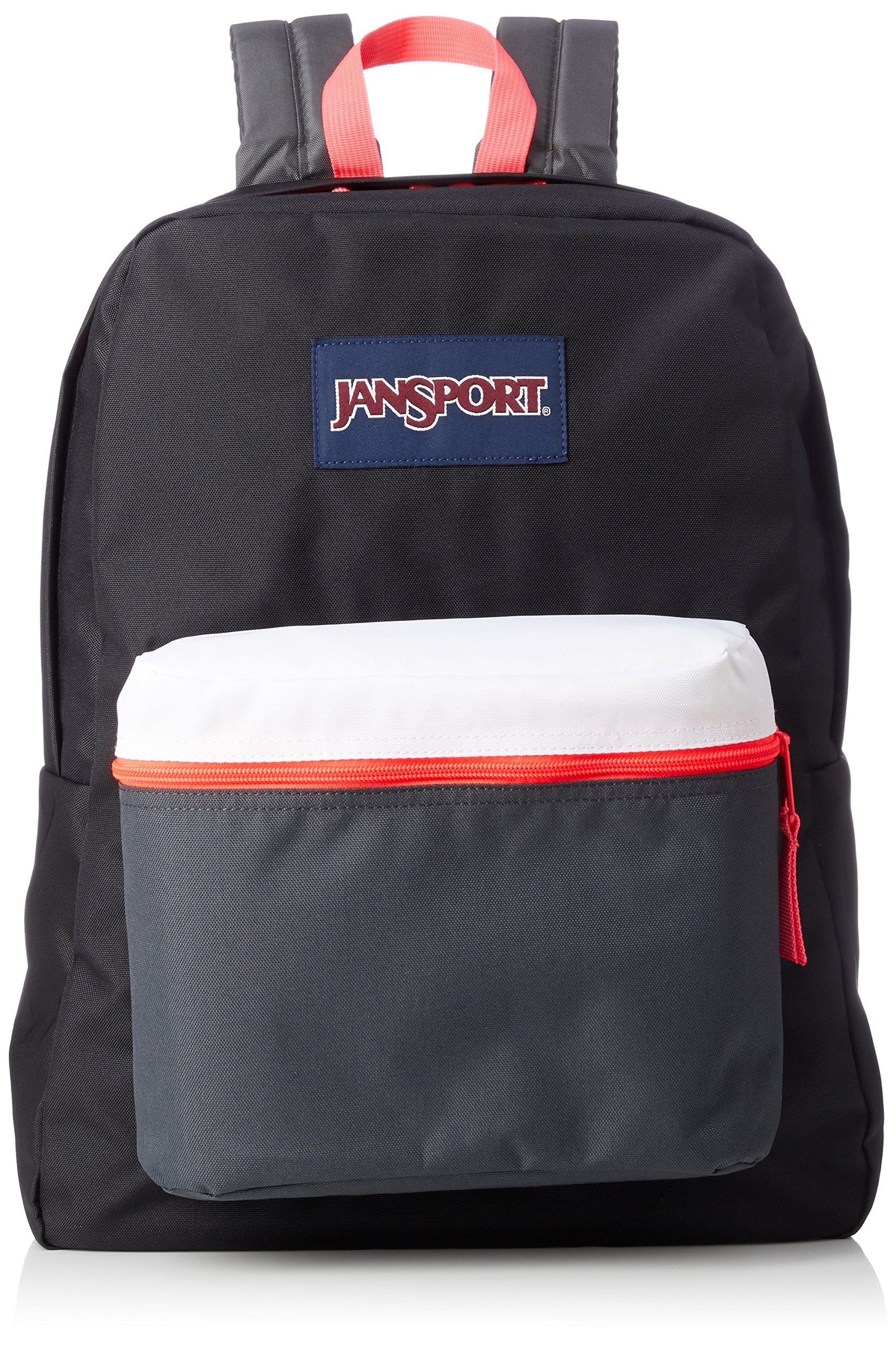 JanSport Exposed Backpack - Black/Fluorescent Red