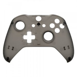 eXtremeRate Foggy Clear Black Faceplate Cover for Xbox One Wireless Controller (Model 1708), Custom Replacement Front Housing Shell for Xbox One S & Xbox One X Controller - Controller NOT Included