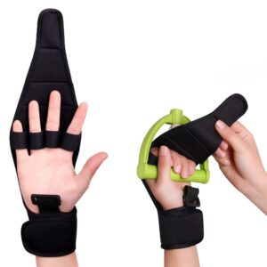 fingers support training brace, stroke rehab arthritis gloves, thumb wrist injury recovery splint, finger separator hand orthotics carpal tunnel, joint pain relief corrector - any age women wen (1)