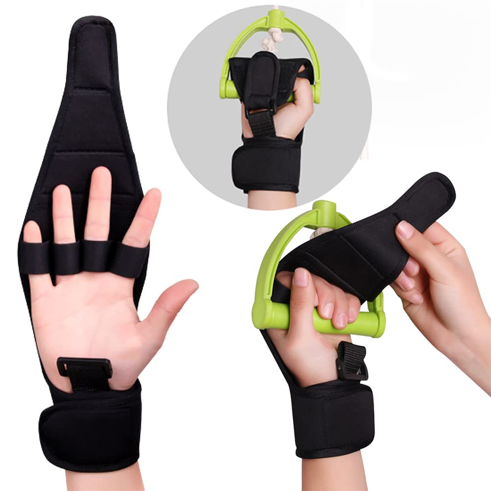 Fingers Support Training Brace, Stroke Rehab Arthritis Gloves, Thumb Wrist Injury Recovery Splint, Finger Separator Hand Orthotics Carpal Tunnel, Joint Pain Relief Corrector - Any Age Women Wen (1)