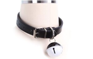 swagpai handmade cosplay choker lolita kitty bell collar women leather bow choker necklace (black)