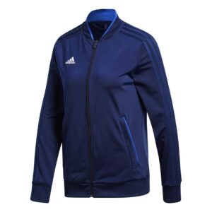 adidas women's condivo 18 polyester jacket dark blue/white small