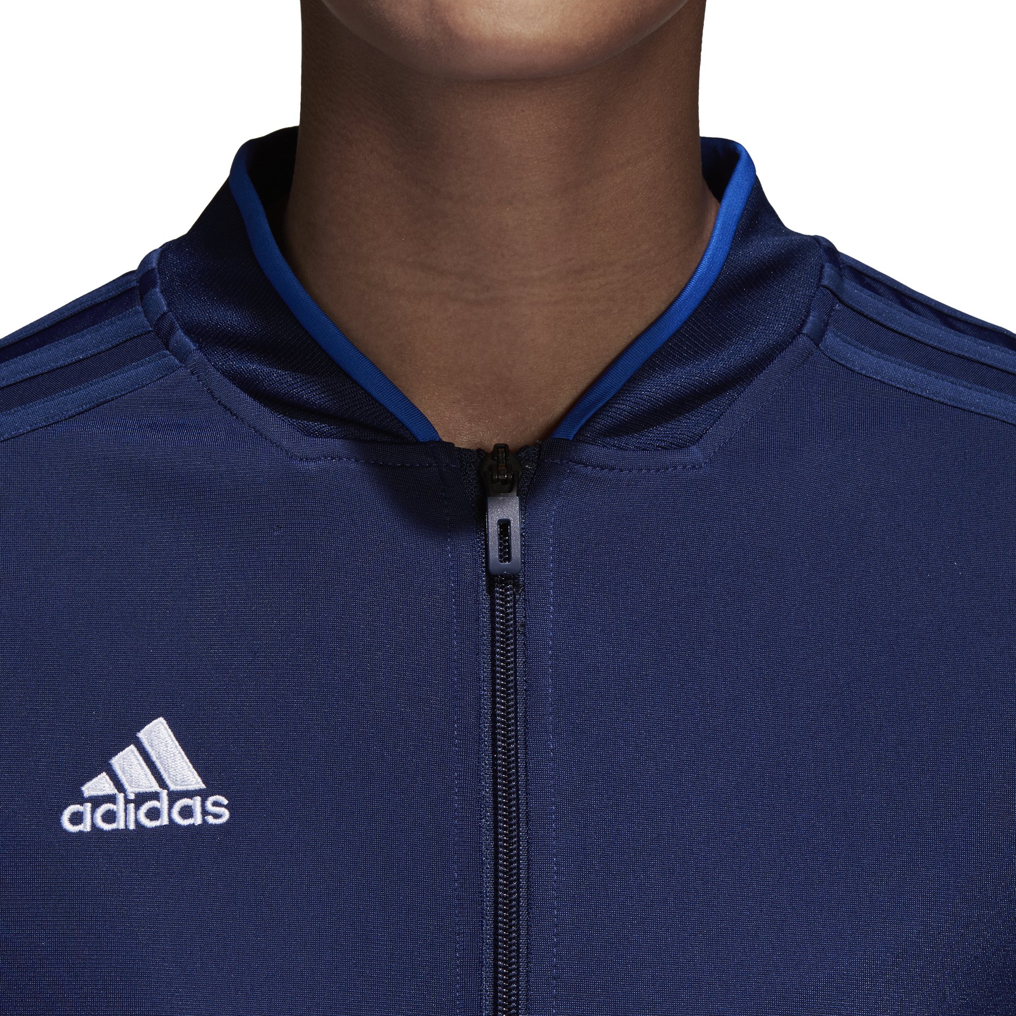 adidas Women's Condivo 18 Polyester Jacket Dark Blue/White Small