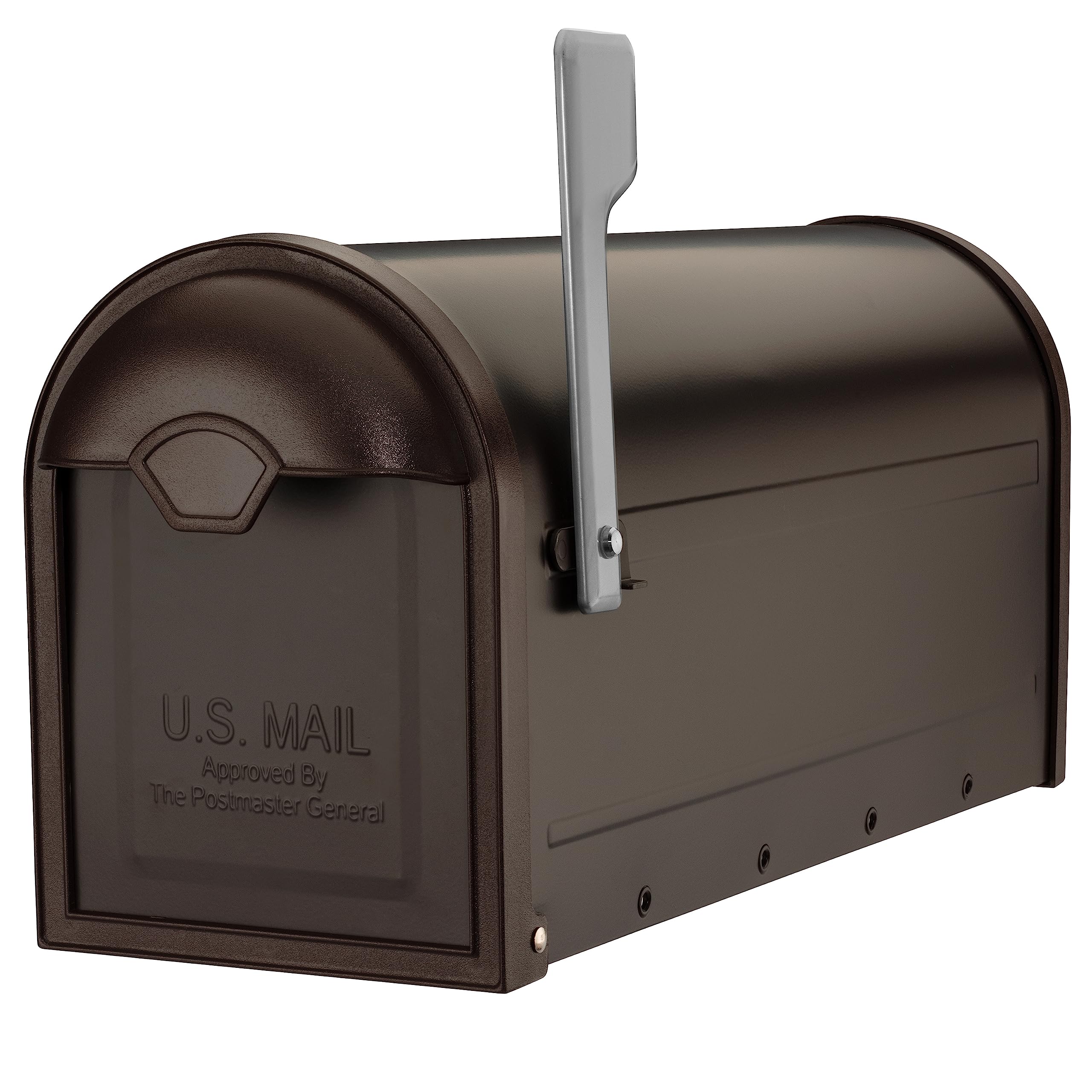 Architectural Mailboxes 8830RZ-10 Winston Post Mount Mailbox, Rubbed Bronze