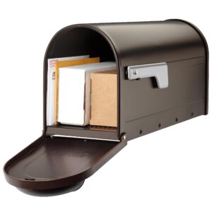 Architectural Mailboxes 8830RZ-10 Winston Post Mount Mailbox, Rubbed Bronze