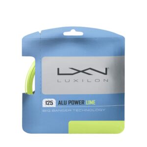 luxilon alu power 125 tennis string - set, lime green