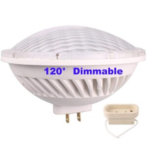 baoming par56 led bulb dimmable 28w soft warm white (2700~3000k) 120v gx16d base, 120° wide flood light, replacement 300w mfl par56 halogen light