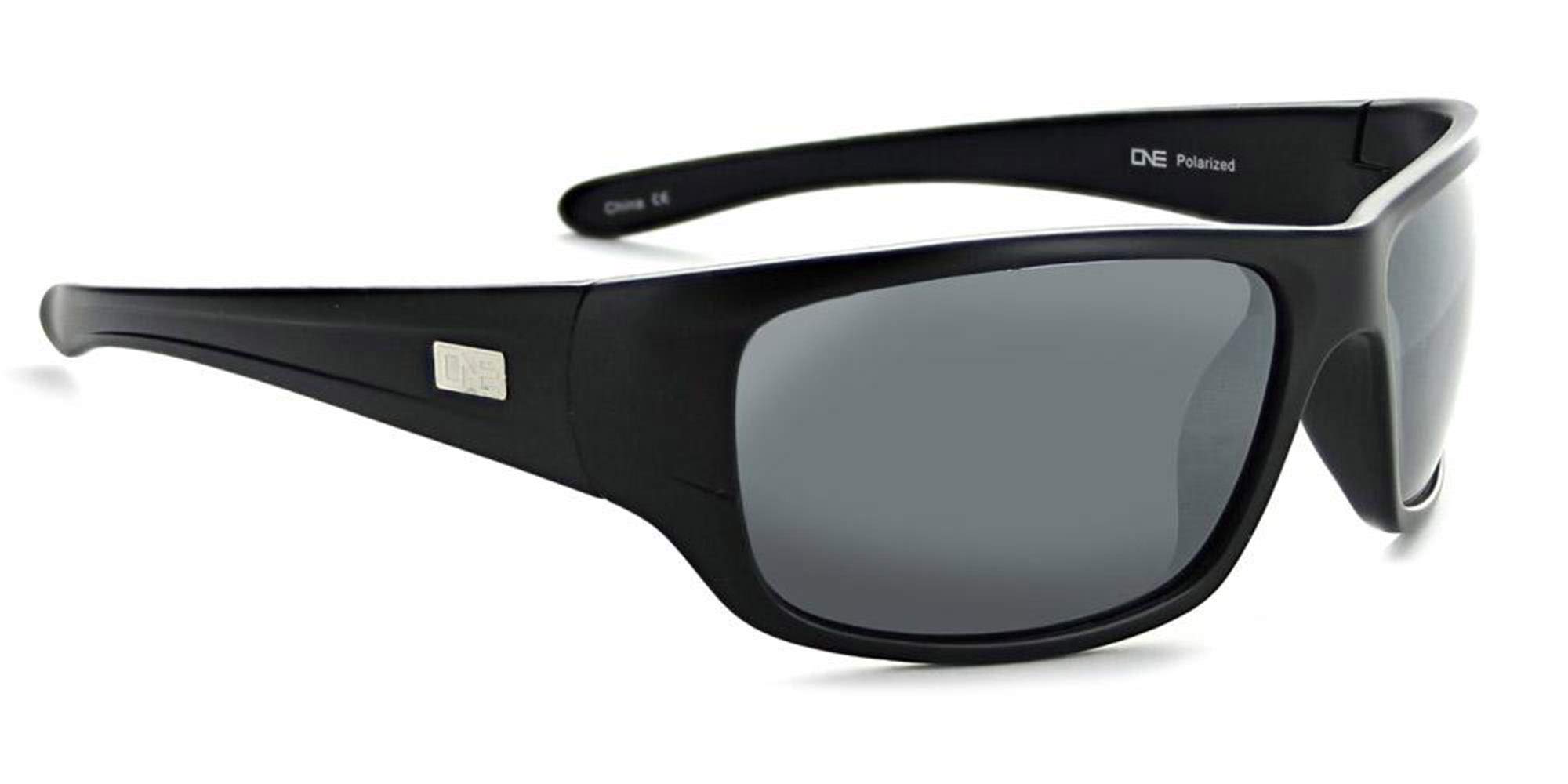 Optic Nerve Polarized Sport Contra Matte Black Frame, Smoke/Silver Lens Sunglasses