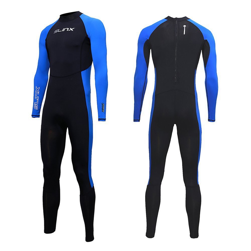 Full Body Dive Wetsuit Sports Skins Rash Guard for Men Women, UV Protection Long Sleeve One Piece Swimwear for Snorkeling Surfing Scuba Diving Swimming Kayaking Sailing Canoeing (L)