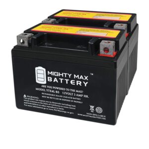 mighty max battery ytx4l-bs replaces atv taotao cheetah tforce 110cc ata series - 2 pack