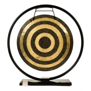 14" gongs on the au courant gong stand - 14" solar flare gong. includes gong of your choice, stand, & mallet/traditional chinese gong/great for meditation & sound healing/bronze gong