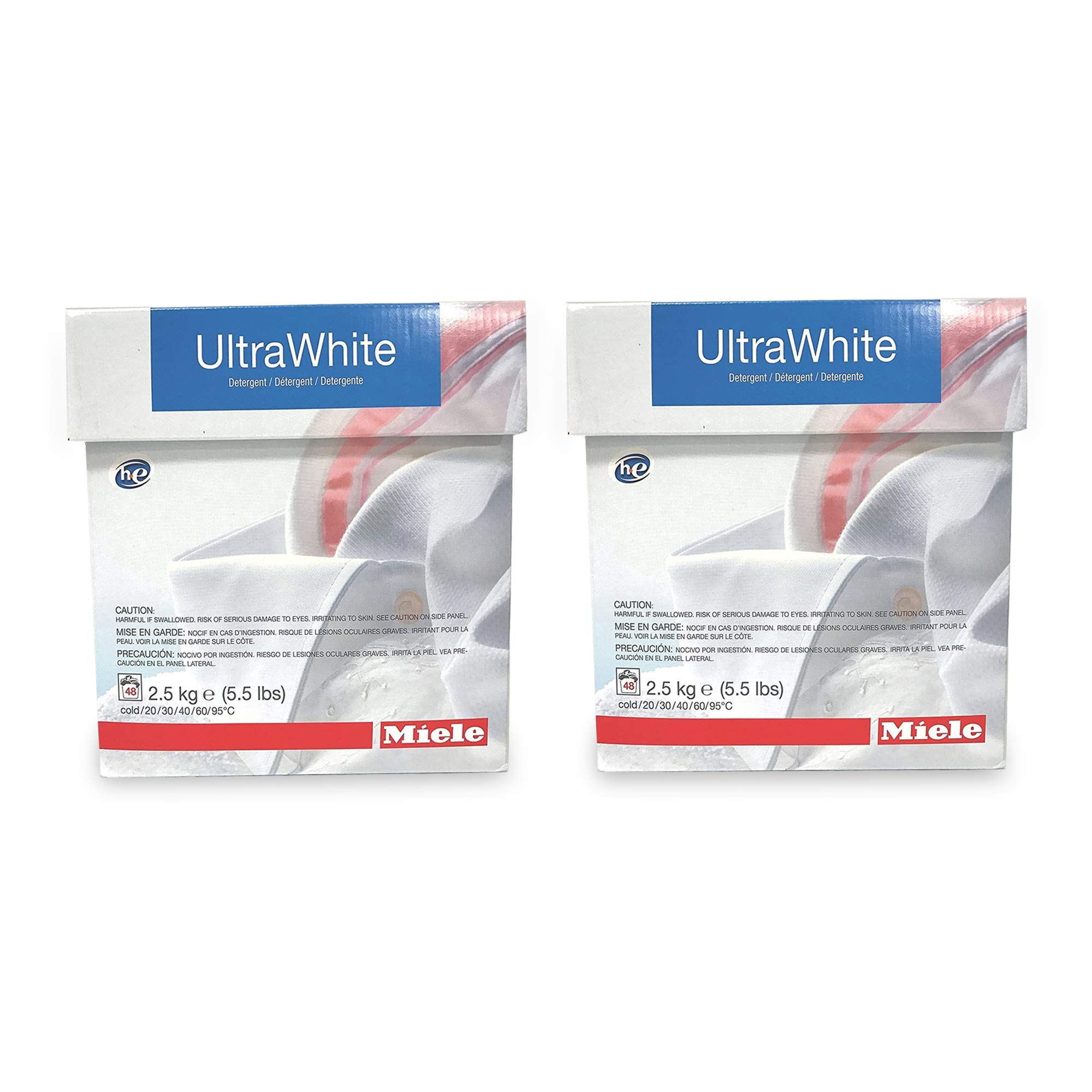 Miele CareCollection UltraWhite Multi-purpose powder 5KG (11 LBS) 96 Loads (2 Pack of 48 each)