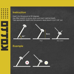 Fstop Labs 8 Pack Large 10 inch Outdoor Tent Stakes Heavy Duty Screw Style for Camping, Hiking, Ultimate Ground Stakes Ground Anchors Pegs