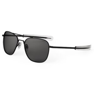 Randolph USA | Matte Black Classic Aviator Sunglasses for Men or Women 100% UV