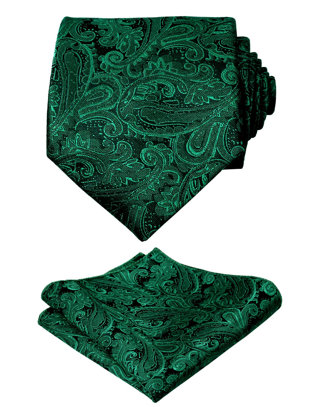 Alizeal Mens Paisley Tie Handkerchief Casual Floral Necktie Set