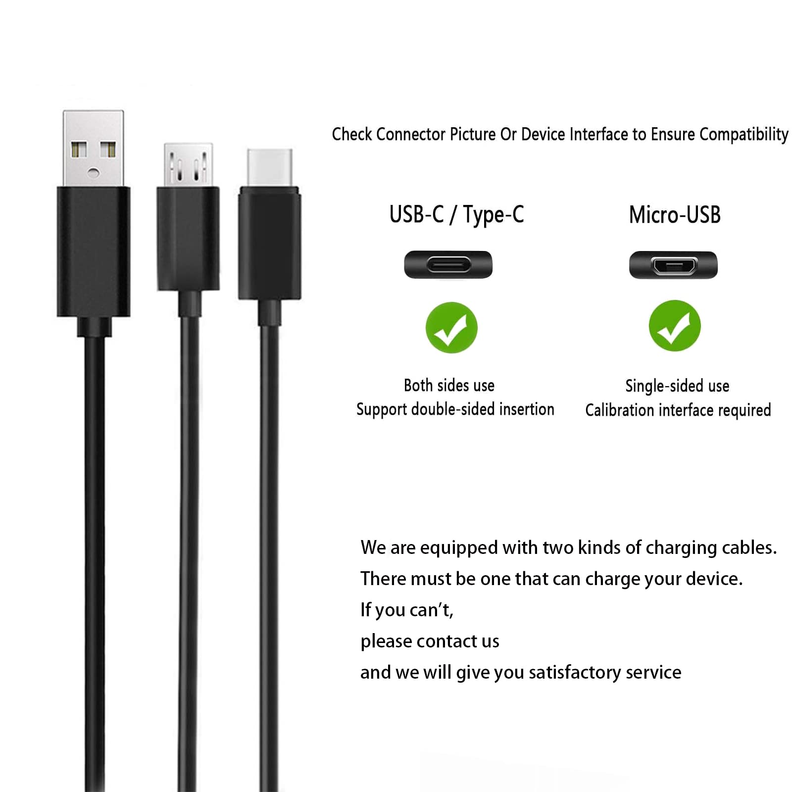 Charger Fit for Kindle Fire Tablet with 5Ft Type-C and Micro USB Cable for Charging Fire HD 6 7 8 10/Fire Max 11/Fire Plus/Kids/Kids Pro/HD HDX/Kindle/Paperwhite/Oasis E-Reader and Samsung Phone