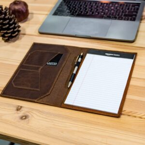 Leather Notepad Holder Legal Junior Notebook Padfolio Holder Business Gift