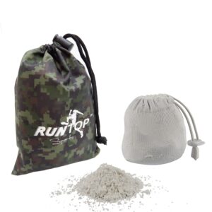 RUNTOP 2.4OZ Refillable Magnesium Carbonate Powder Gym Chalk Ball Bag Sock for Weightlifting Cross Fitness Training Gymnastics Rock Climbing Deadlifting Workout Bouldering Billiards Pole Dancing