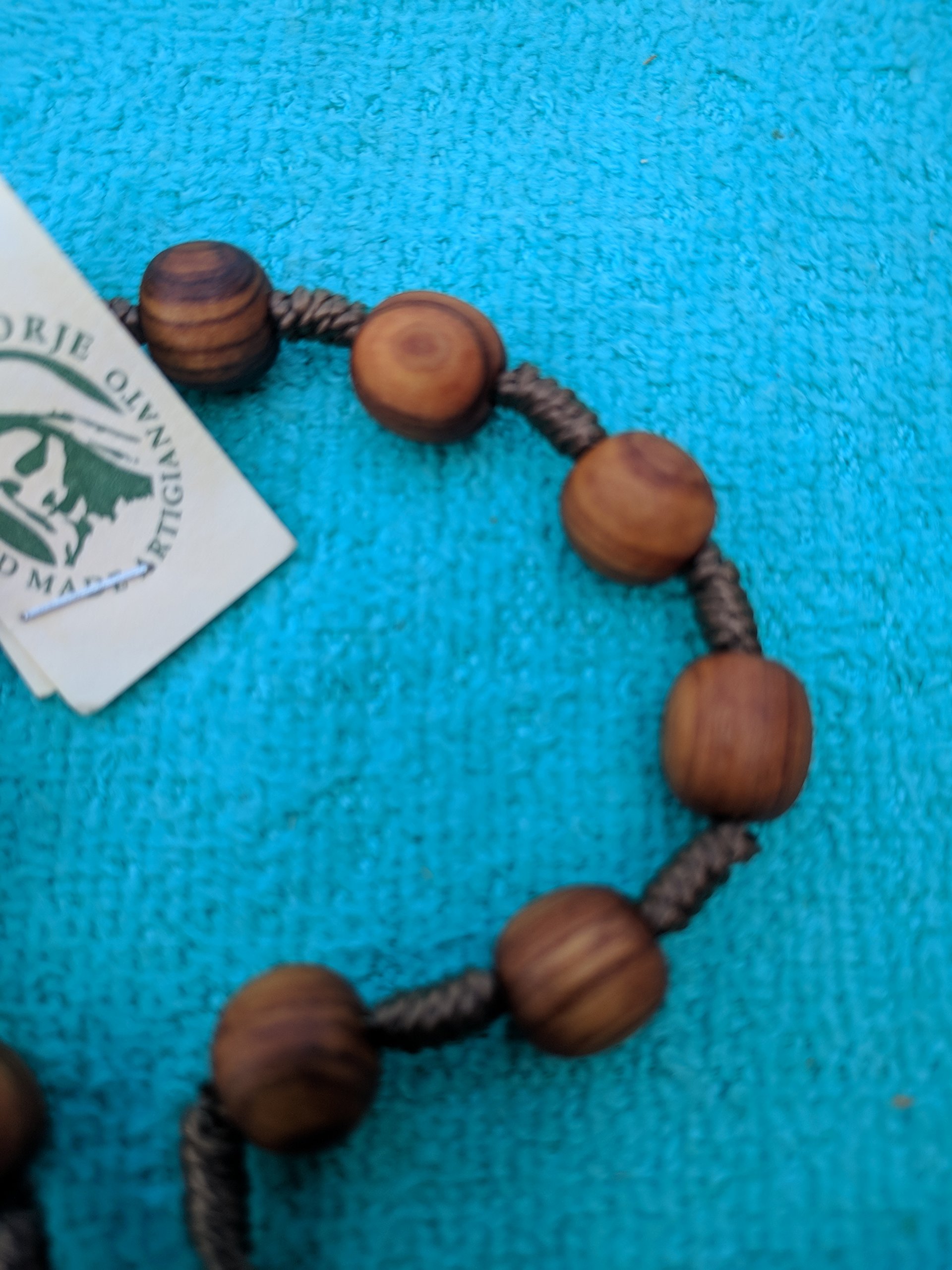 One Decade Rosary St Saint Benedict Olive Wood Rosary Pocket Clasp Rosary from Medjugorje