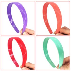 12pcs Women Plastic Headbands 25mm Wide Headband with Teeth for Girls Kids Teens Women by Yazon …