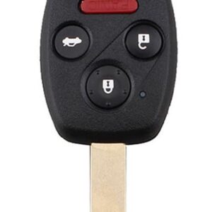 Ezzy Auto A Pair Black Silicone Rubber Keyless Entry Remote Key Fob Case Skin Covers Protector for Honda 3+1 Buttons