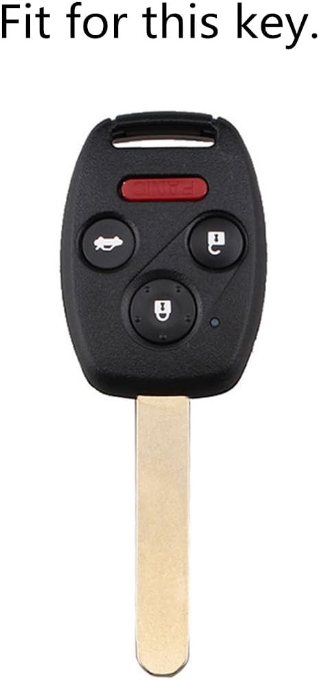 Ezzy Auto A Pair Black Silicone Rubber Keyless Entry Remote Key Fob Case Skin Covers Protector for Honda 3+1 Buttons