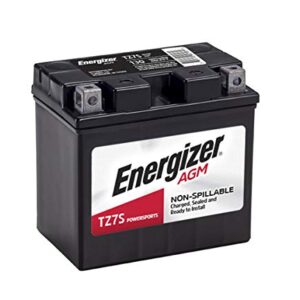 Energizer - ETZ7S TZ7S Motorcycle and Atv 12V Battery, 130 Cold Cranking Amps and 6 Ahr, Replaces: CTZ7S, YTZ7S, M727ZS, YTZ7S, ES-TZ7S, TZ7S, GTZ7SFP, FAITZ7S, MB YTZ7-S, Black