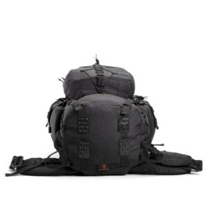 TriPole Colonel 80 Litres Internal Frame Trekking and Hiking Rucksack + Detachable Day Pack, Rain Cover, Black